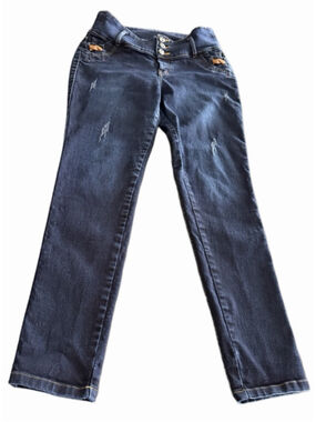 STUNNING High-Waist Butt-Lift Skinny Jeans - Dark Wash Levantacola
